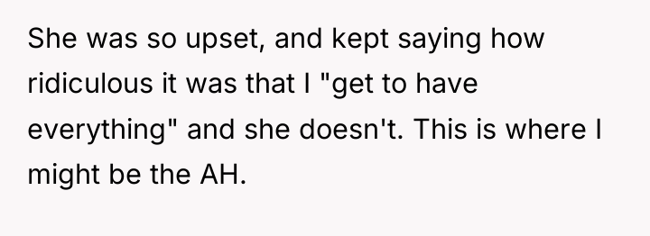 She was so upset, and kept saying how ridiculous it...