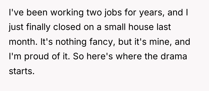 I've been working two jobs for years, and I just...
