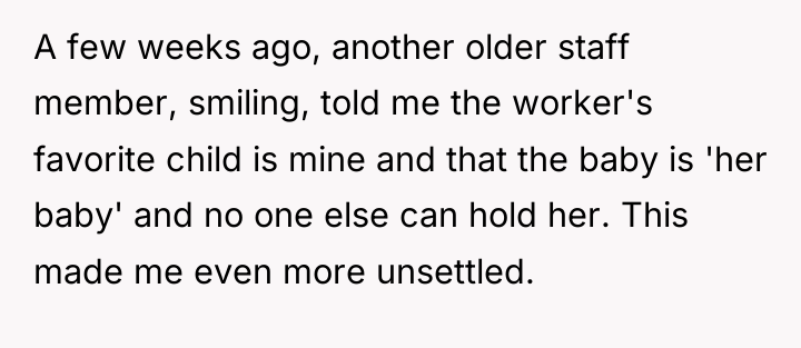A few weeks ago, another older staff member, smiling, told...