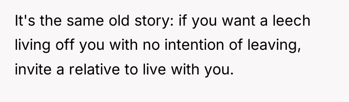 It's the same old story: if you want a leech...