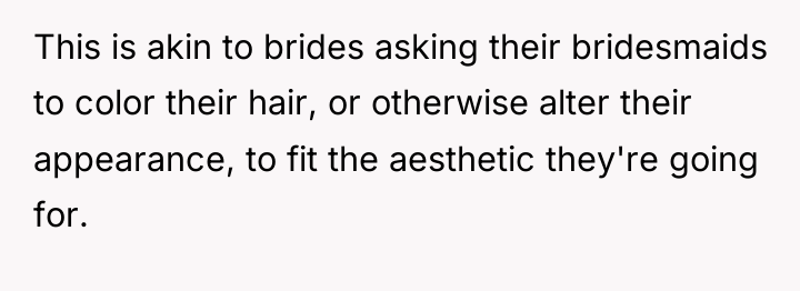 This is akin to brides asking their bridesmaids to color...