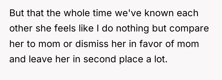 But that the whole time we've known each other she...