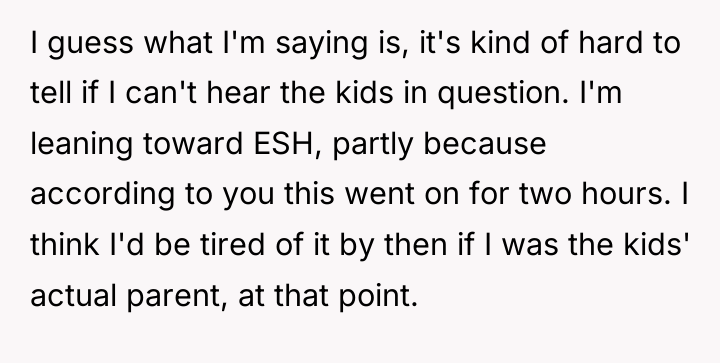 I guess what I'm saying is, it's kind of hard...