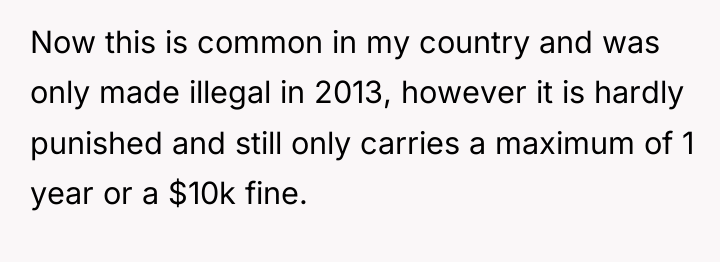 Now this is common in my country and was only...