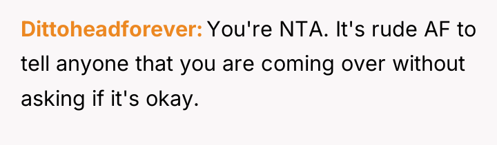Dittoheadforever You're NTA. It's rude AF to tell anyone that...