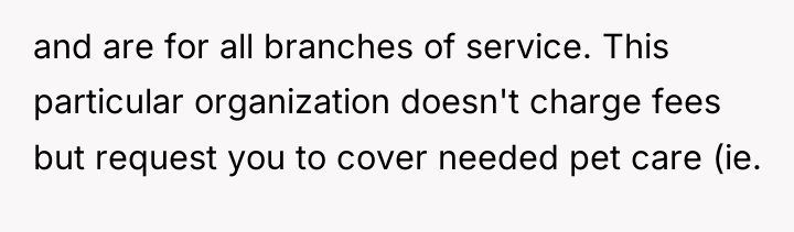 and are for all branches of service. This particular organization...