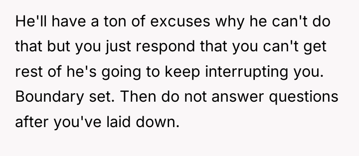 He'll have a ton of excuses why he can't do...