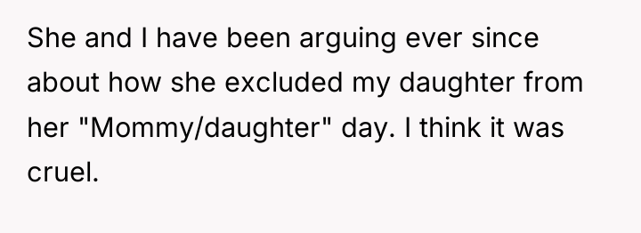 She and I have been arguing ever since about how...