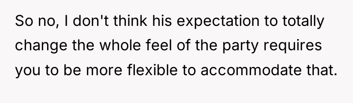 So no, I don't think his expectation to totally change...