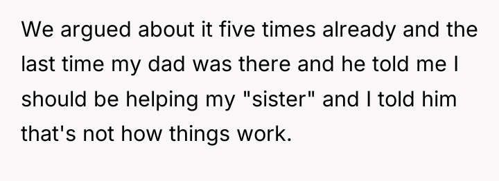 We argued about it five times already and the last...