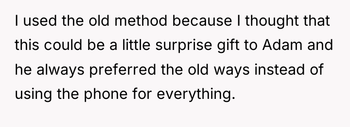 I used the old method because I thought that this...