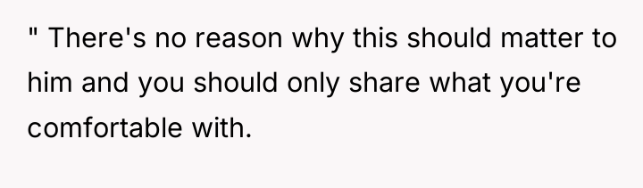 " There's no reason why this should matter to him...