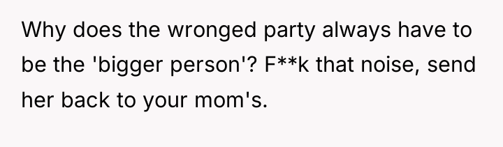 Why does the wronged party always have to be the...