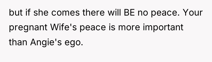 but if she comes there will BE no peace. Your...