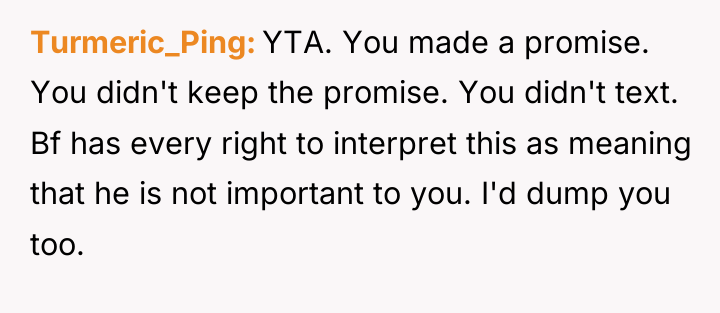 Turmeric_Ping YTA. You made a promise. You didn't keep the...