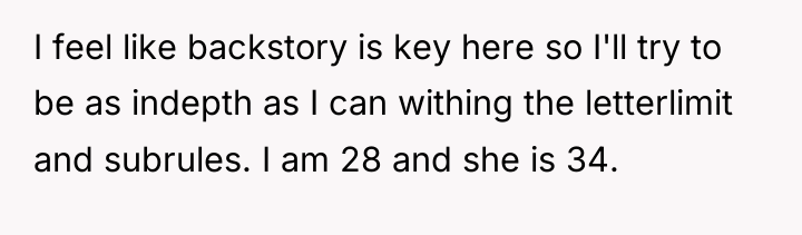 I feel like backstory is key here so I'll try...