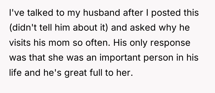 I've talked to my husband after I posted this (didn't...