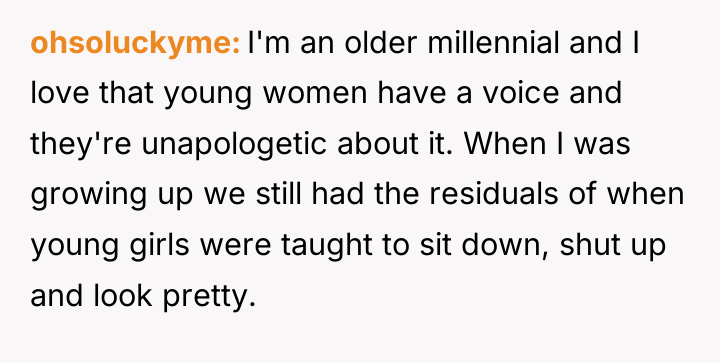 ohsoluckyme I'm an older millennial and I love that young...