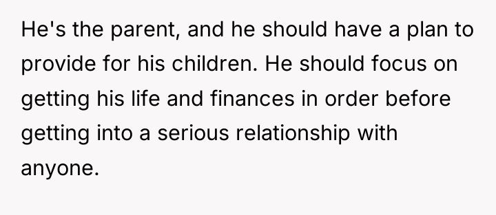 He's the parent, and he should have a plan to...