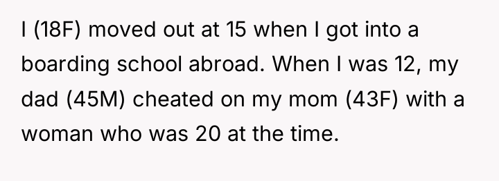 I (18F) moved out at 15 when I got into...