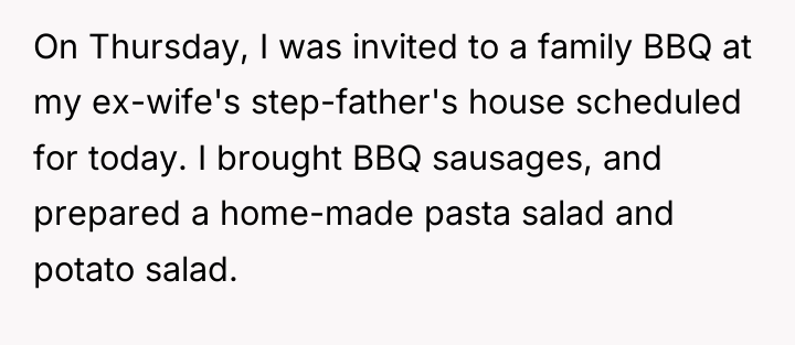On Thursday, I was invited to a family BBQ at...