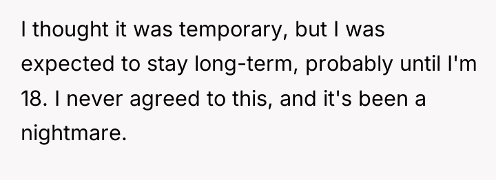 I thought it was temporary, but I was expected to...