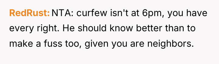 RedRust NTA: curfew isn't at 6pm, you have every right....