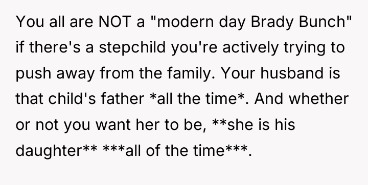 You all are NOT a "modern day Brady Bunch" if...