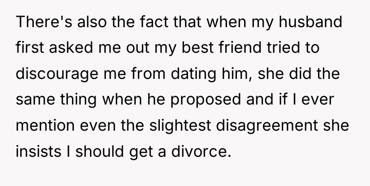 There's also the fact that when my husband first asked...