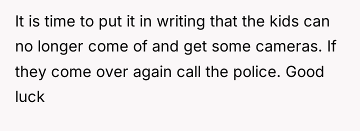 It is time to put it in writing that the...