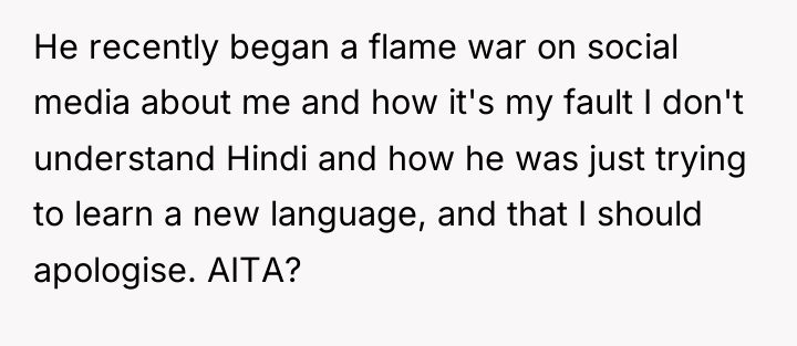 He recently began a flame war on social media about...