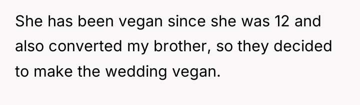 She has been vegan since she was 12 and also...