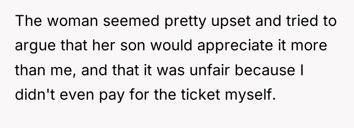 The woman seemed pretty upset and tried to argue that...