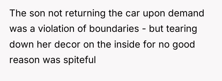 The son not returning the car upon demand was a...