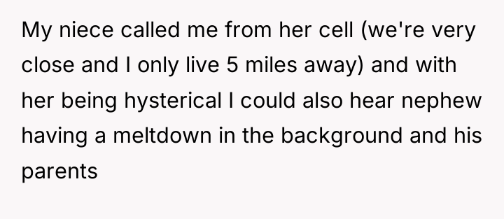 My niece called me from her cell (we're very close...