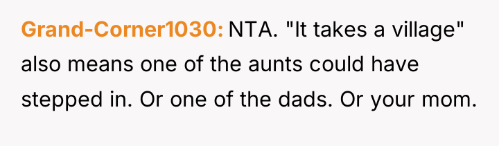 Grand-Corner1030 NTA. "It takes a village" also means one of...