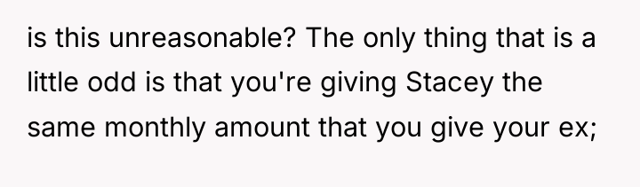 is this unreasonable? The only thing that is a little...