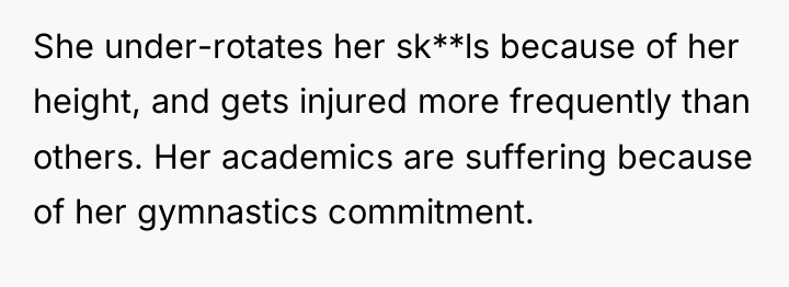 She under-rotates her sk**ls because of her height, and gets...