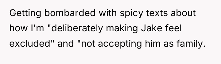 Getting bombarded with spicy texts about how I'm "deliberately making...
