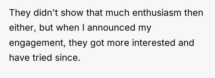 They didn't show that much enthusiasm then either, but when...