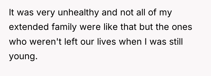 It was very unhealthy and not all of my extended...