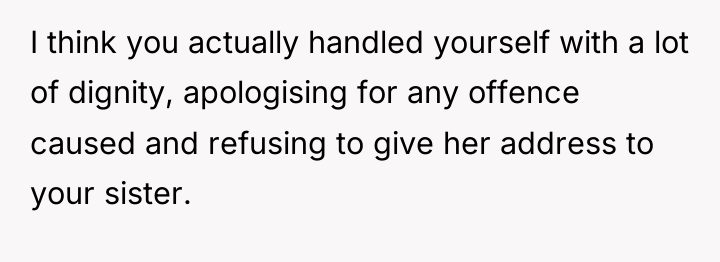 I think you actually handled yourself with a lot of...