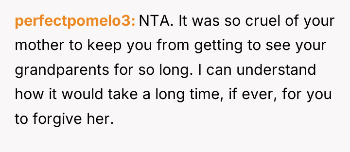perfectpomelo3 NTA. It was so cruel of your mother to...