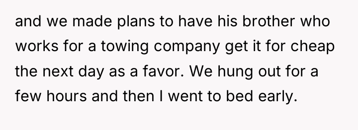 and we made plans to have his brother who works...