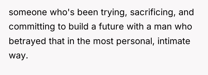 someone who's been trying, sacrificing, and committing to build a...