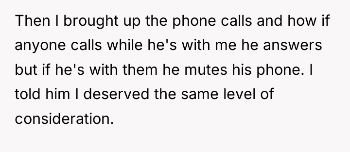 Then I brought up the phone calls and how if...