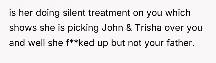 is her doing silent treatment on you which shows she...