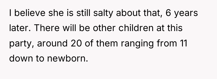 I believe she is still salty about that, 6 years...