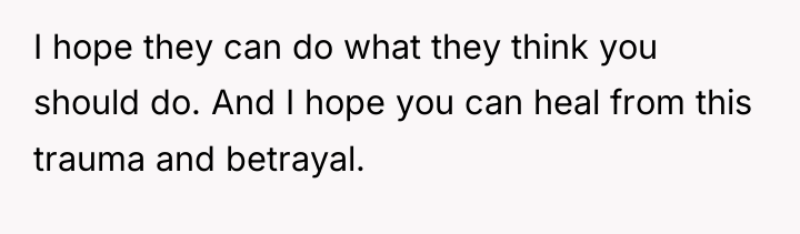 I hope they can do what they think you should...