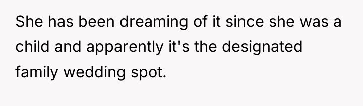 She has been dreaming of it since she was a...